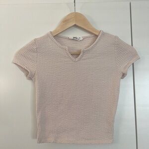 Hazy Daze Beige Textured Crop
